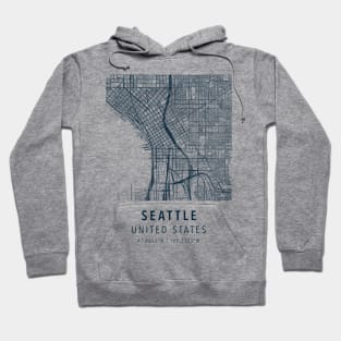 seattle simple map Hoodie